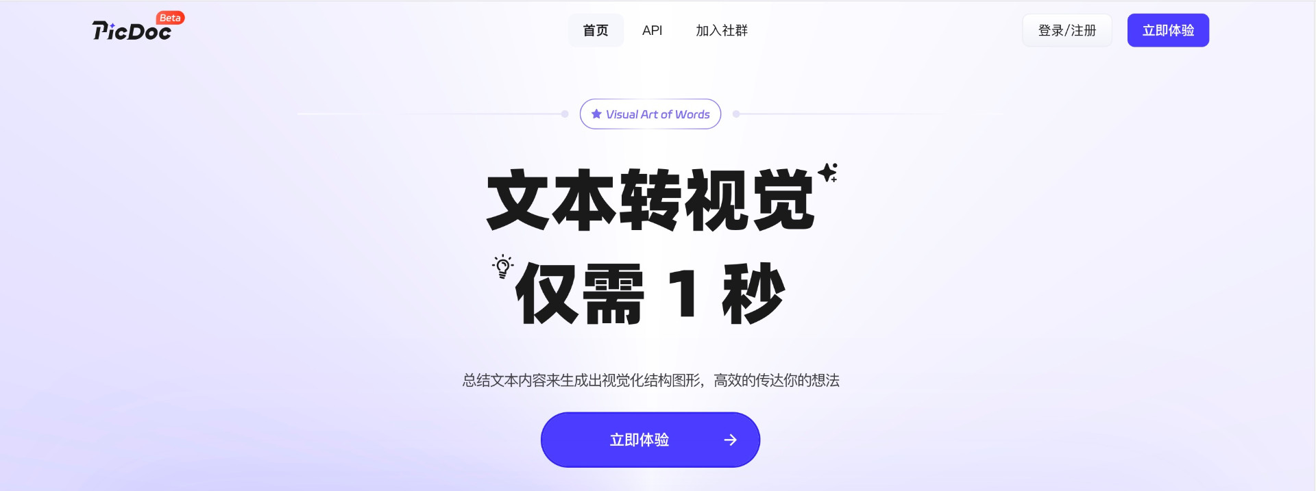PicDoc—-AI文本轉(zhuǎn)視覺網(wǎng)站平臺(tái)
